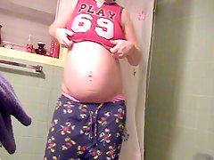 poitrine luxuriante, enceinte, seins, webcam