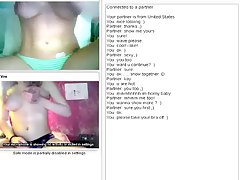 Chatroulette #64 Horny girl nice boobs and curious pussy