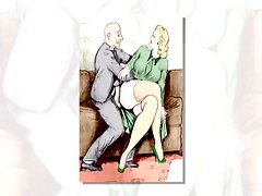 wijnoogst, cartoon animatie porno, spotprent