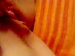 doigts masturbent, amateur, chatte, humide, masturbation