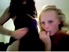 amateur, vriendin, twee meisjes, webcam