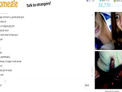 Omegle 87 (2 giggly cousins love my cum)