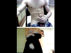 Hot blonde strips and masturbate on omegle