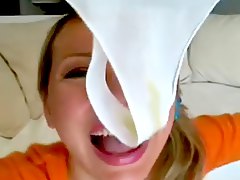masturbation, humide, lingerie, blonde