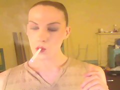 transseksuelle, rygning, tgirl, sexet, transseksuel