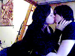 besos, webcam, lesbiana
