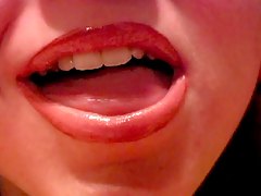 lippenstift, lippen, erotisch, fetish, plagen, close up