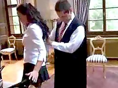 He pumps the Euro girl from behind