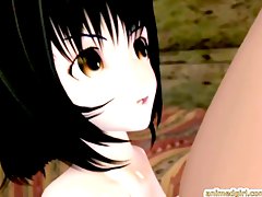 animație japoneză, sex în trei, trio, fată travestit, tranny
