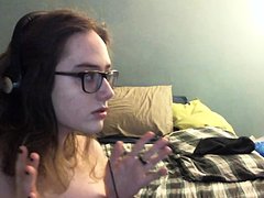 masturbare, brunetă, solo, amator, webcam