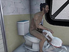 Fallout 4 Nurse fucked in the toilet