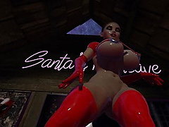 3D SFM,VR Game,Huge tits,Santa's elf midget cowgirl dancer