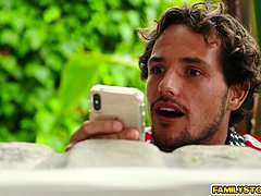 Teens puts stepbros cock in their mouths