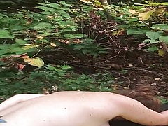 Redneck wife fucked by black bull out in the woods