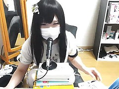 asiatique, jeune, webcam, japonais, masturbation
