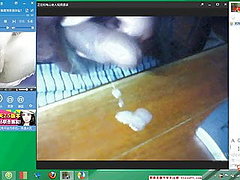 bunicul vechi, webcam, lovitură spermă