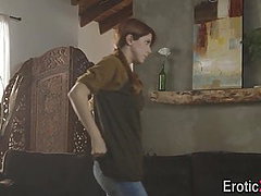 赤毛, 大きなバスト, プッシー, ハードセックス, 精液