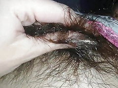 hairy MILF pussy closeup compilation I