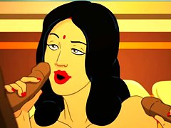 bellezza indiana, cartone animato, indiano, hentai