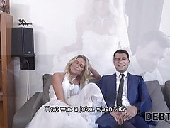 DEBT4k. Czech bride Claudia Macc fucked in front of her boyfriend
