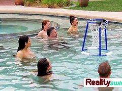 Pool sex game with swingers ends fucking