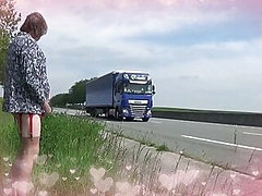 transgender travesti lingerie sounding outdoor road 32