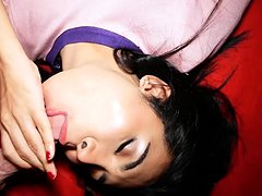 Tiny Asian shemale teen Wan very horny blowjob and anal sex
