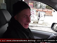SEX DATE in CAR: MILF THREESOME! StevenShame.Dating
