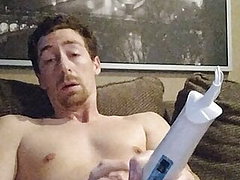 First Time Using Hitachi Wand On My Dick On Camera