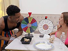 Black dude fucks busty MILF until she falls exhausted