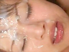Japanese cutie love to feel cum on face
