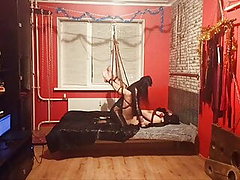 Σκλάβος, Γαμήσι οπίσθια, σαδιστικό παιχνίδι σεξ, δεμένη σχοινί, δεμένο