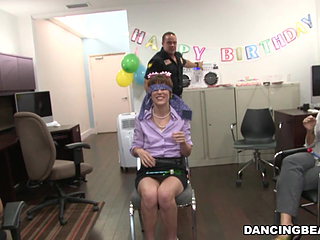Office girls having birthday party
