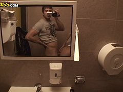toilet, amatør, anal, virkelighed, brunetter