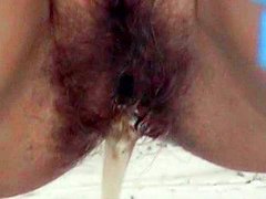That hairy pussy is so freaking wet on cam