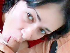 Sweet homemade blowjob by a slender babe Miki