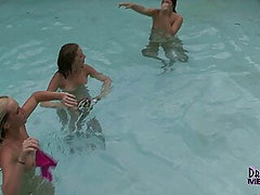 Four Hot Chicks Party Naked In My Pool