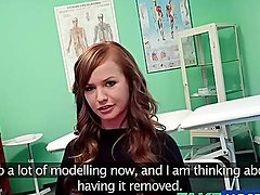 FakeHospital Teen model cums for tattoo removal doctor enjoys himself in her tig