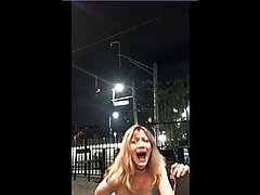 Public – Paulina Back At Starbucks Patio Stripping + Cumming