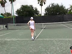 Sexy Tennis Babe Sucks Me Off