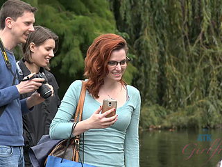 Redhead Euro student