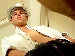 Gay guys Aaron and Cain are featured in a cumshot video
