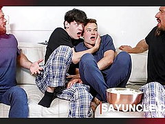 Lucky Stud Invites His Stepsons For Thanksgiving Threesome