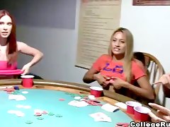Hot college sluts gone wild at strip poker party