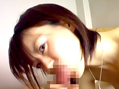 Married jap woman gives cock a soft blow
